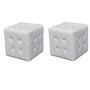 Voir la diapositive 1 : VIDAXL Tabourets cube Blanc