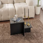 Voir la diapositive 2 : Habitat et Jardin Table basse en bois  Harmony  80 x 40 x 40 cm - Bois Noir