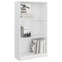 Voir la diapositive 3 : VIDAXL Bibliotheque 3 niveaux Blanc brillant 60x24x109 cm Bois