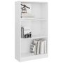 Voir la diapositive 3 : VIDAXL Bibliotheque 3 niveaux Blanc brillant 60x24x109 cm Bois
