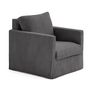 Voir la diapositive 3 : LISA DESIGN Serena - fauteuil déhoussable en velours côtelé