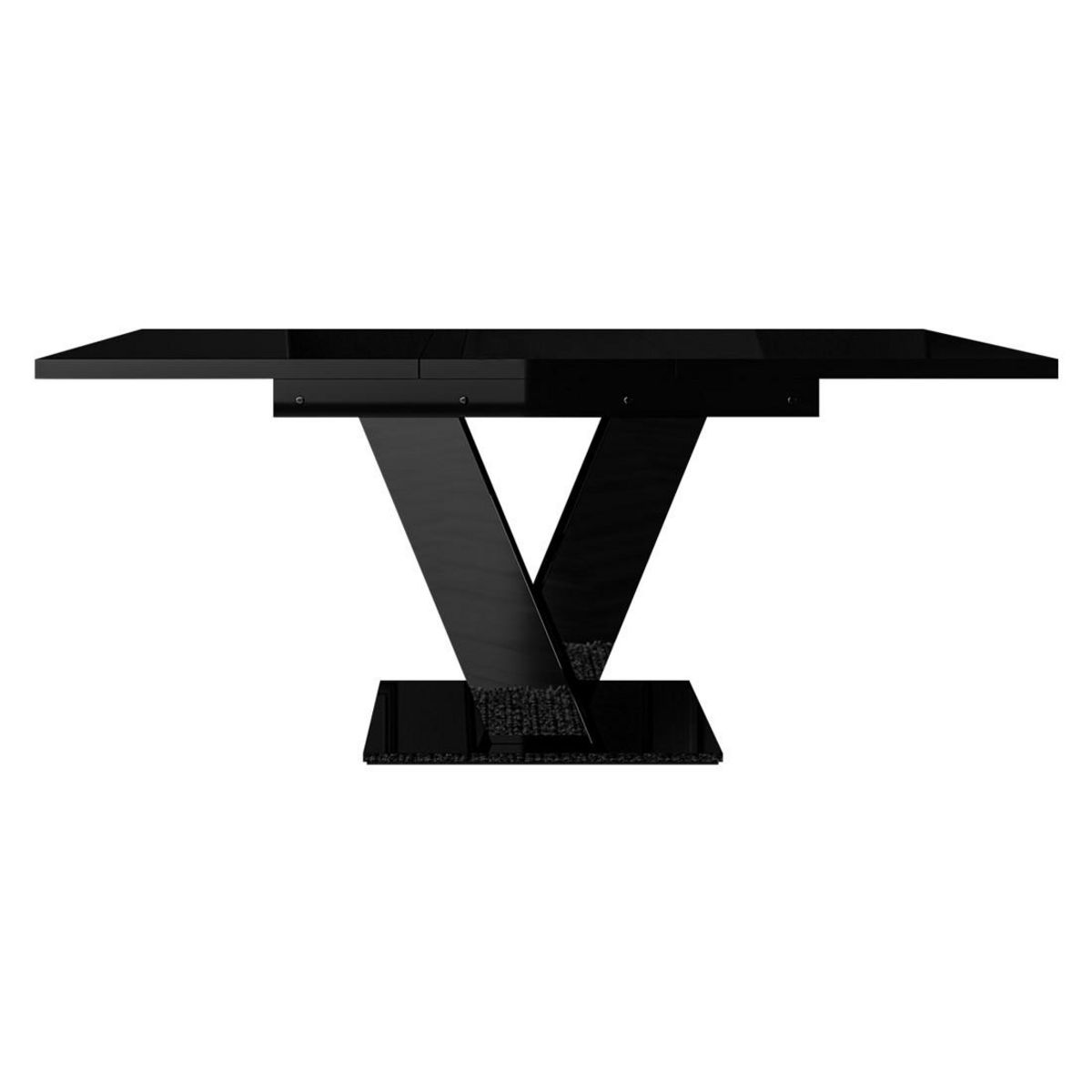 BEST MOBILIER Xandriel - table à manger extensible - noir - 4 à 6 personnes
