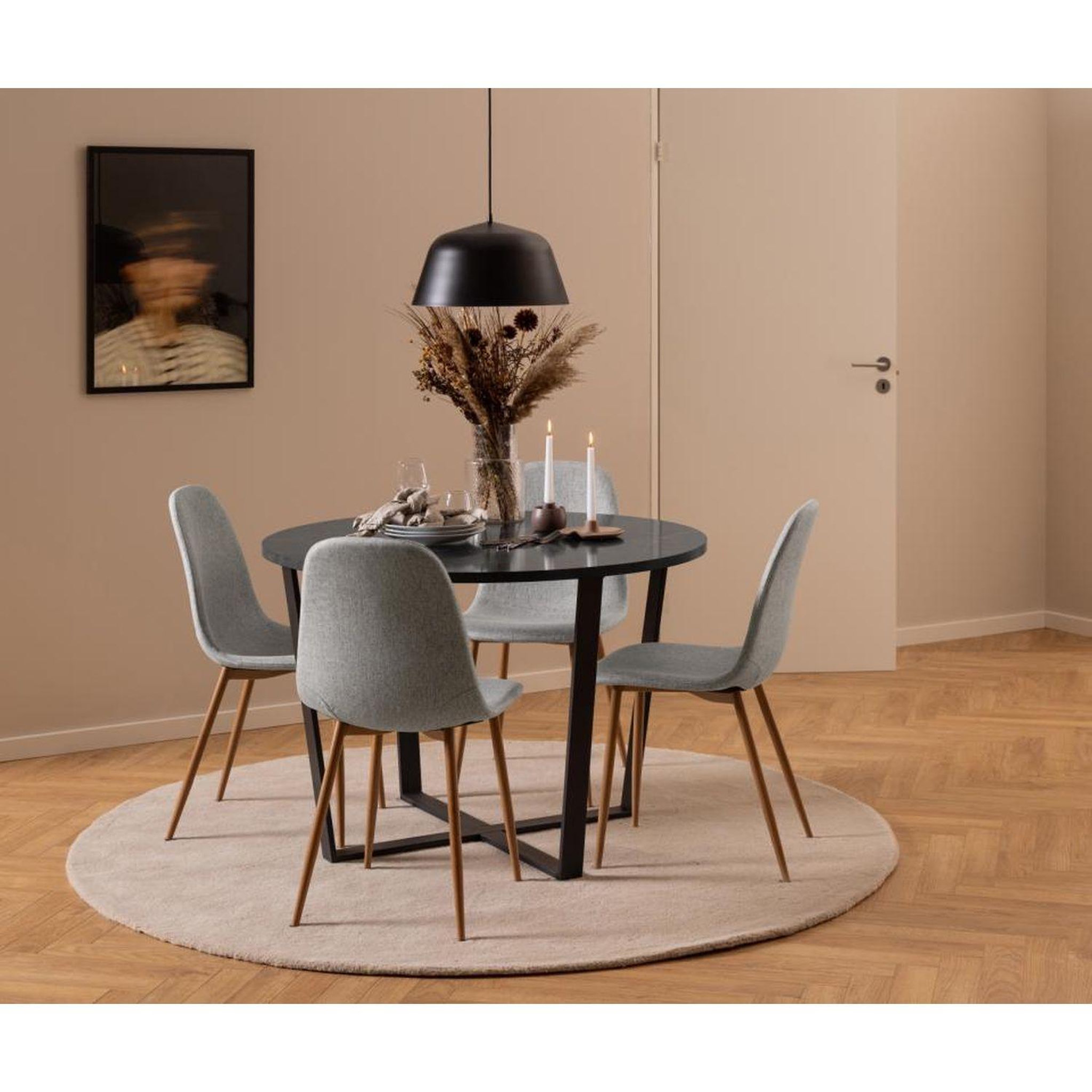 Voir la diapositive 2 : TOILINUX Lot de 4 chaises de salle à manger CLELIA