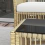Voir la diapositive 6 : OUTSUNNY Salon de jardin 4 places 4 pièces style colonial table basse coussins inclus résine tressée filée aspect rotin beige