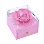 SC CRYSTAL Boite à bijoux décorée d'une rose éternelle - stabilisée rose