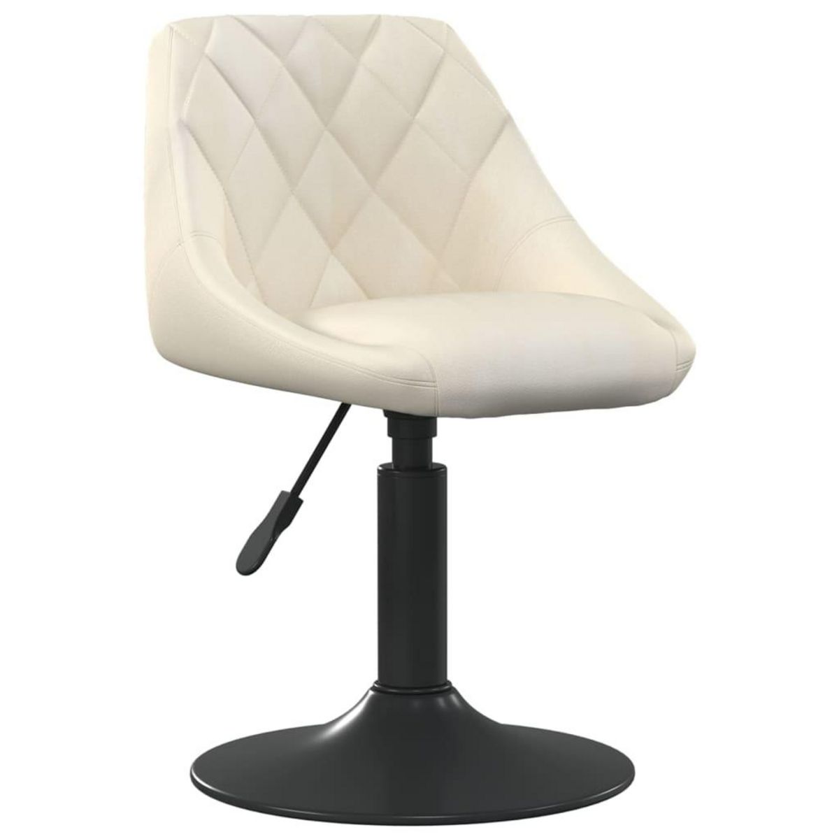 VIDAXL Chaises pivotantes a manger lot de 4 creme velours