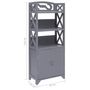 Voir la diapositive 6 : VIDAXL Armoire de salle de bain Gris 46x24x116 cm Bois de Paulownia