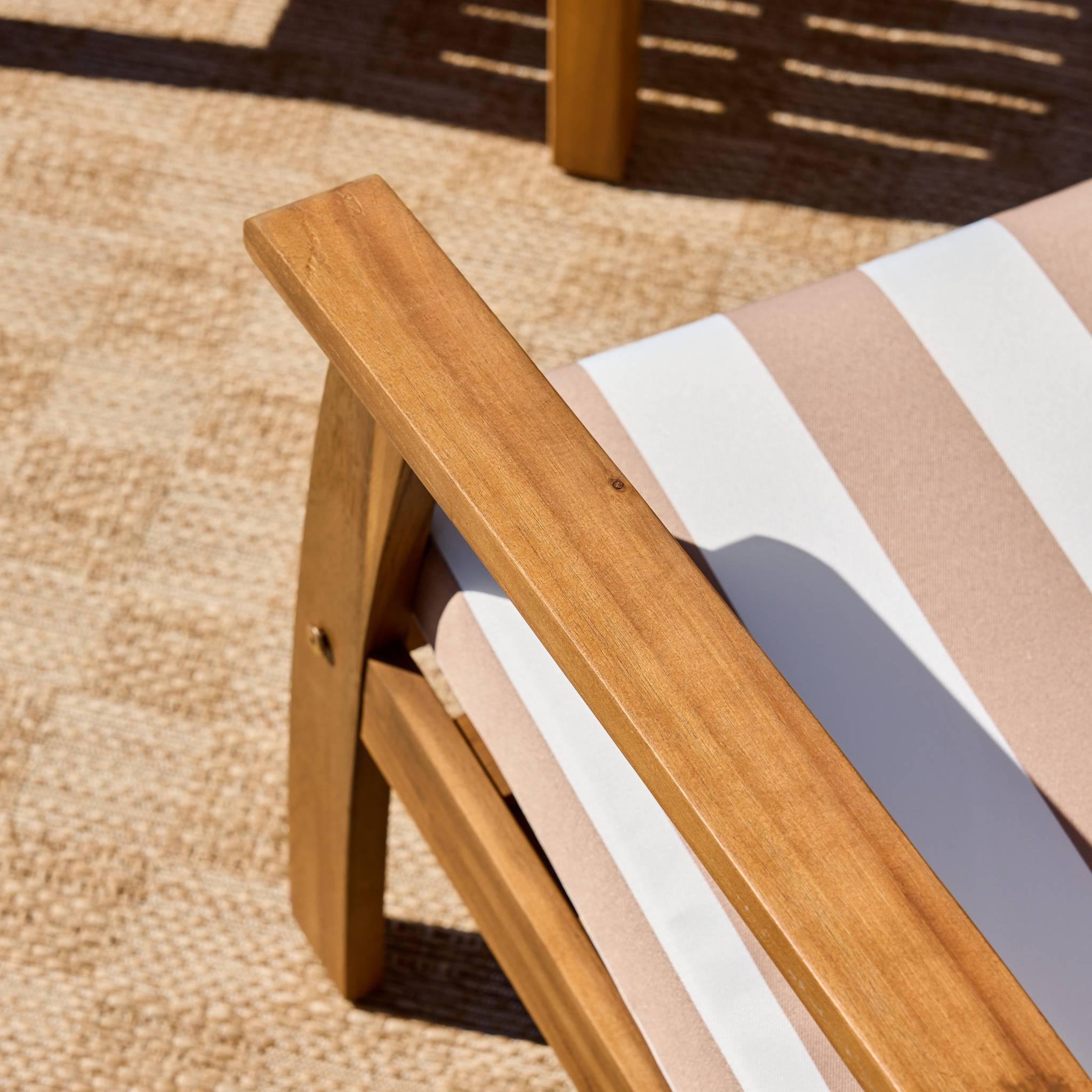 Voir la diapositive 6 : SWEEEK Salon de jardin en bois 4 places - Ushuaïa - Canapé, fauteuils et table basse en acacia, design