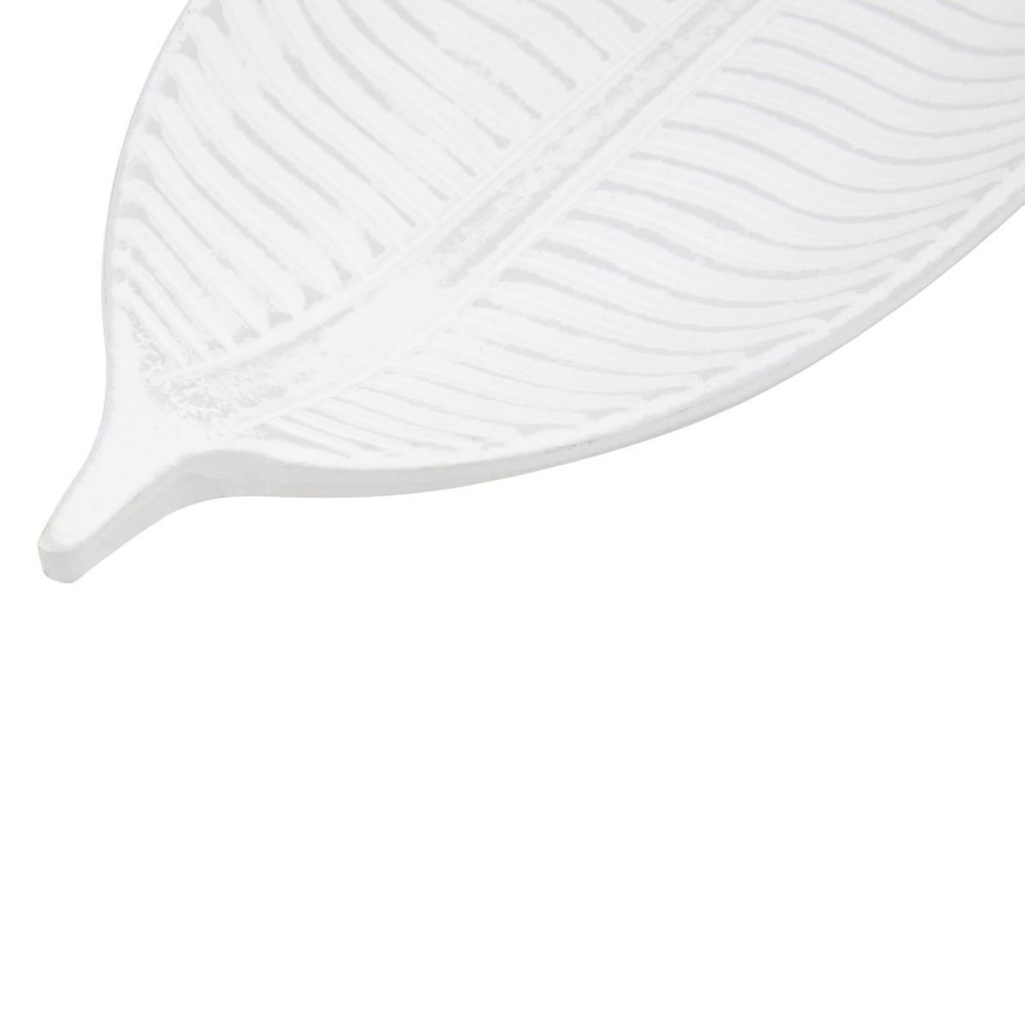 Voir la diapositive 2 : ATMOSPHERA Vide-Poche Feuille  Maïa  59cm Blanc