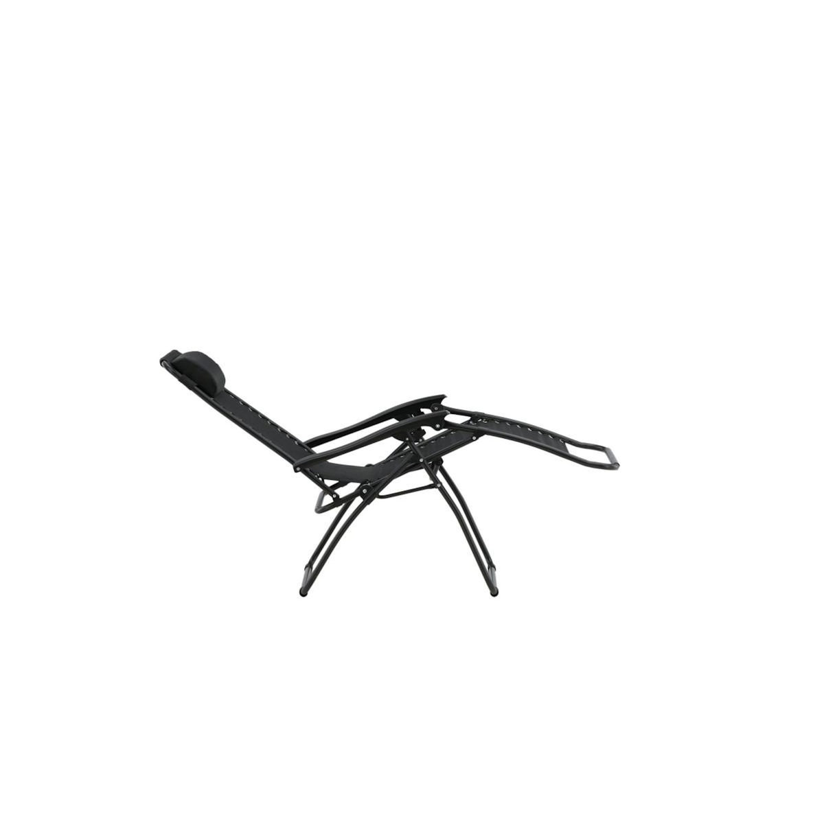 Paris Prix Chaise Longue en Métal  Baden  112cm Noir