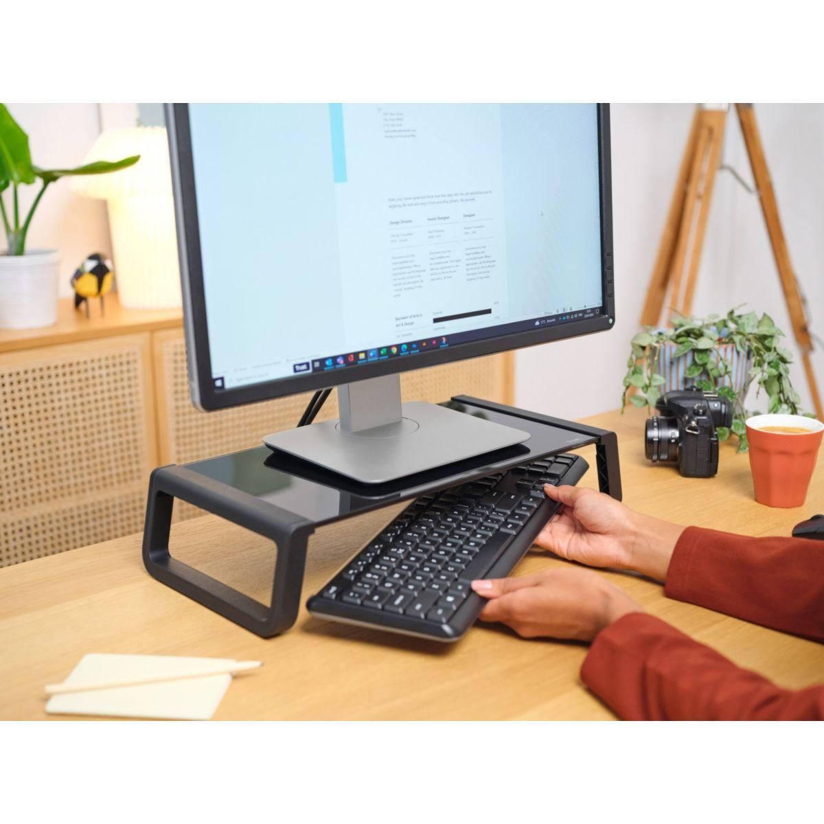 Trust Support écran en verre MONTA noir