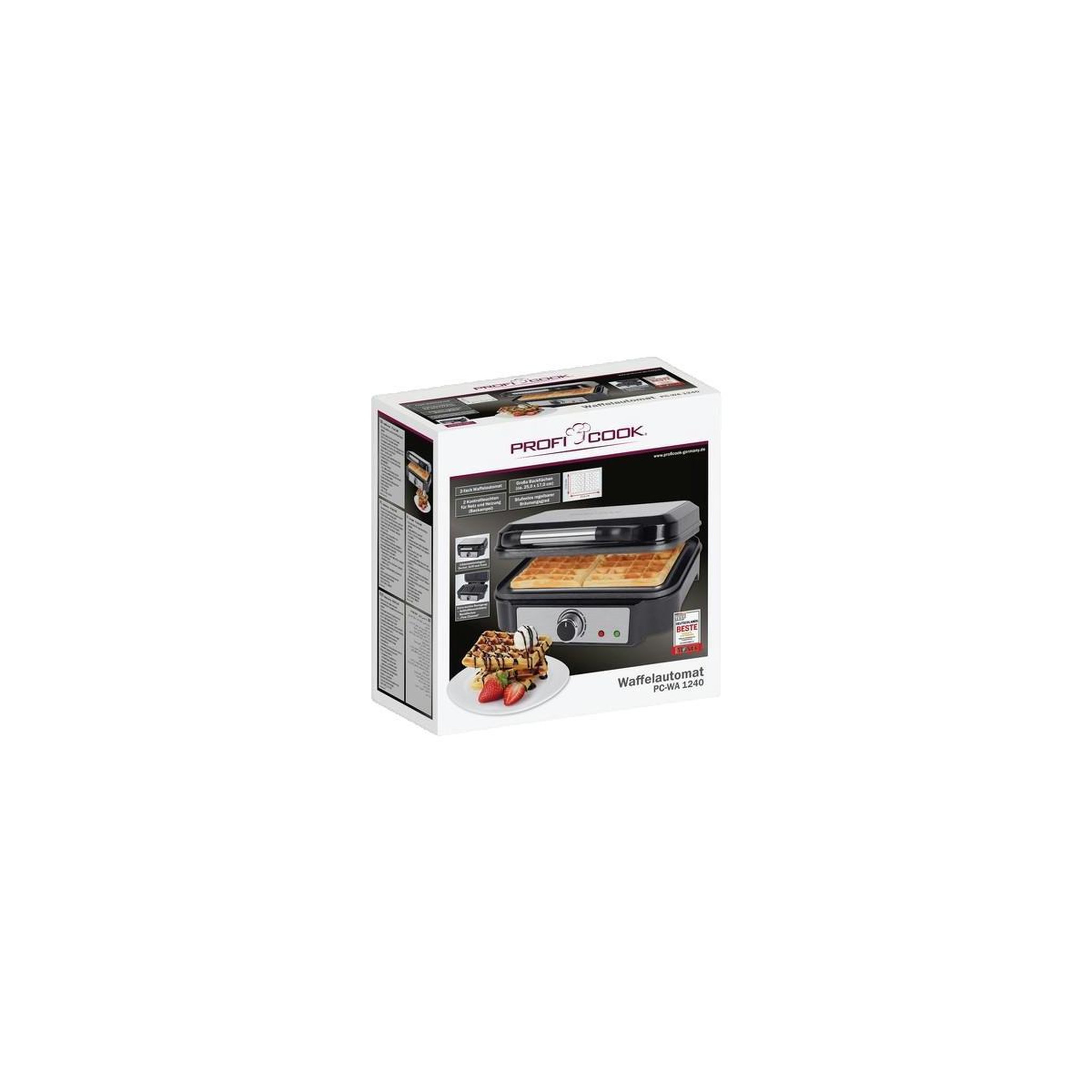 Voir la diapositive 2 : Profi Cook Gaufrier ProfiCook PC-WA 1240 en acier inoxydable