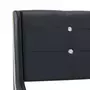 VIDAXL Lit avec matelas Noir Similicuir 180x200 cm