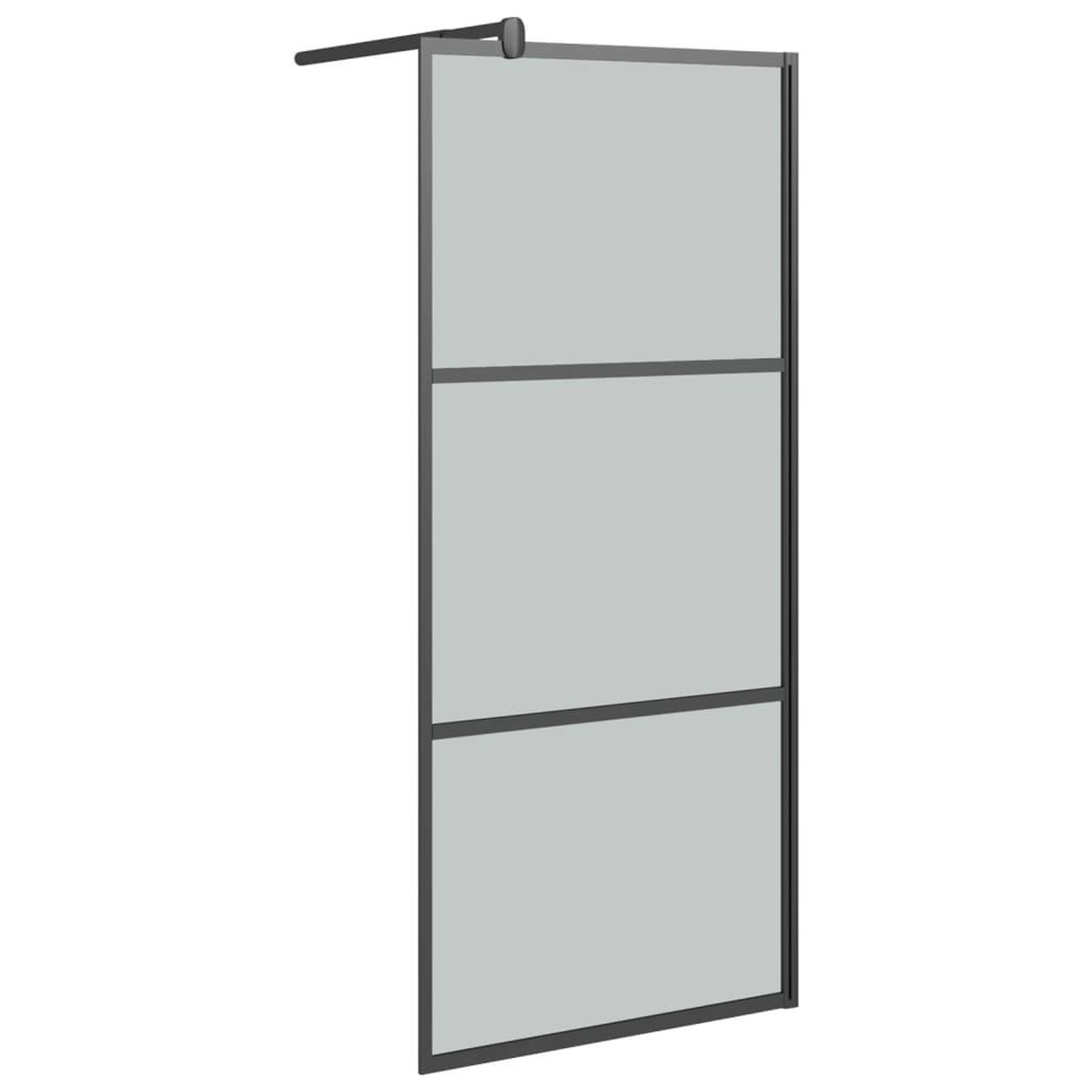 Voir la diapositive 2 : VIDAXL Paroi de douche 80x195 cm Verre ESG fonce Noir