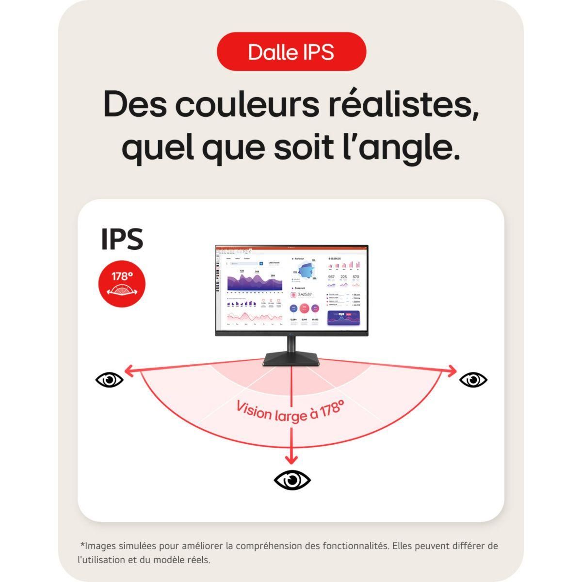 LG Ecran PC 24MR400-B Plat 24'' IPS