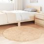Voir la diapositive 3 : VIDAXL Tapis Shaggy a poils longs NAVARRA beige 100x100 cm polyester