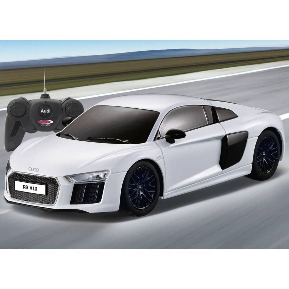 Jamara Jamara Voiture telecommandee Audi R8 2015 1:24 Blanc pas cher 