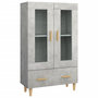 Voir la diapositive 2 : VIDAXL Buffet haut Gris beton 70x31x115 cm Bois d'ingenierie