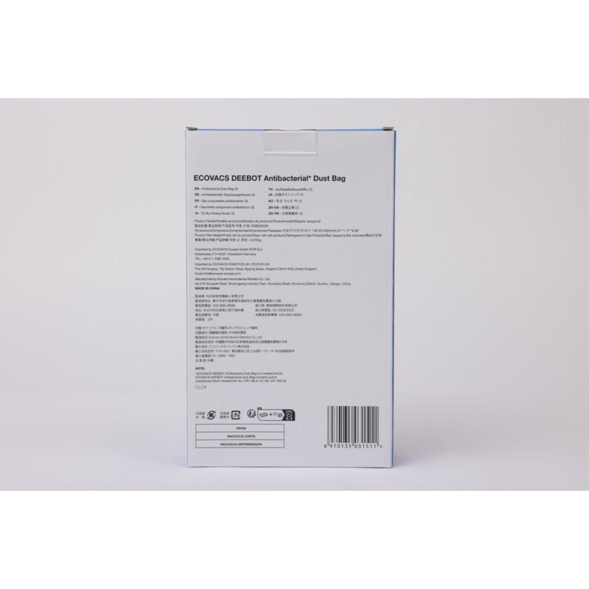 ECOVACS Sac aspirateur pour Deebot X2 Combo et T30s Combo