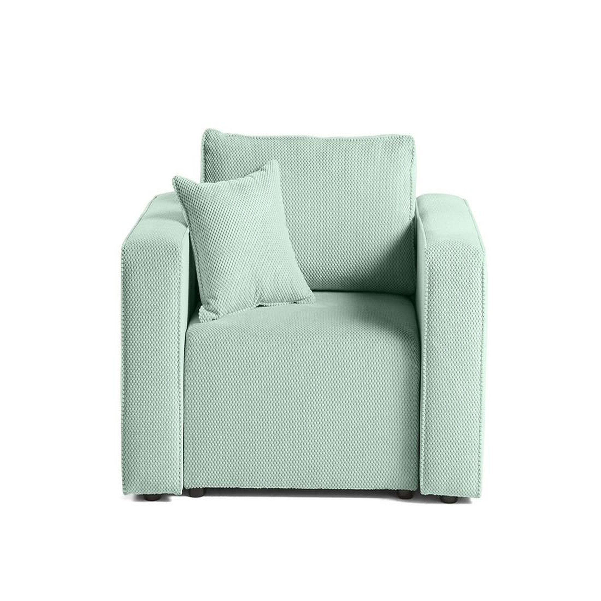Voir la diapositive 1 : BEST MOBILIER Topaze - fauteuil - en velours texturé