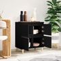 Voir la diapositive 3 : VIDAXL Buffet Noir 60x35x70 cm Bois d'ingenierie