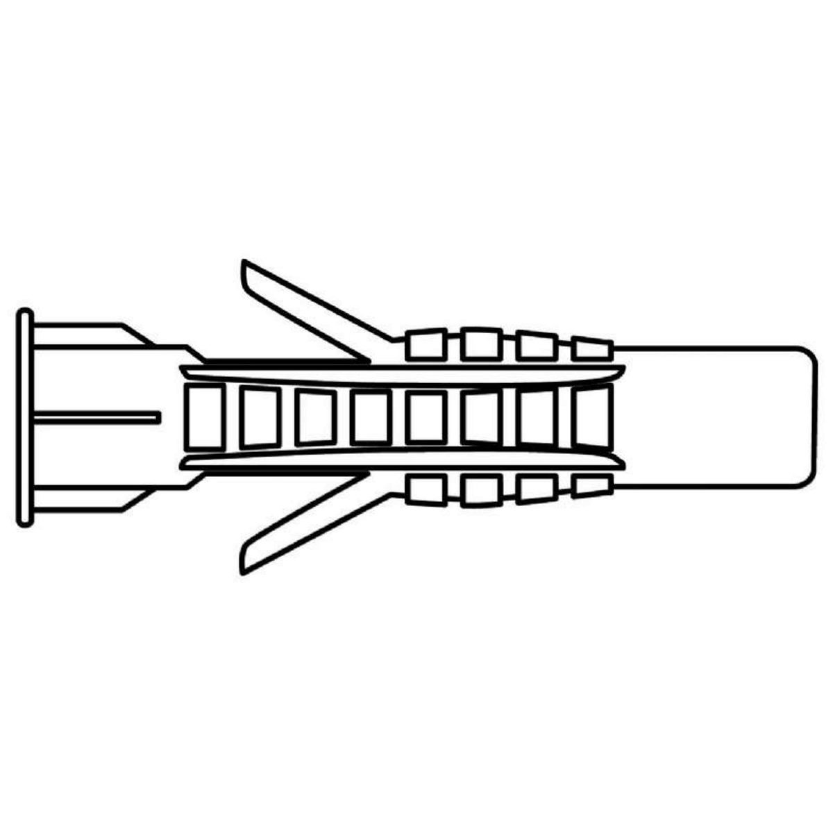  Cheville nylon multi matériaux Vissal Ø8 mm  lot de 20 chevilles