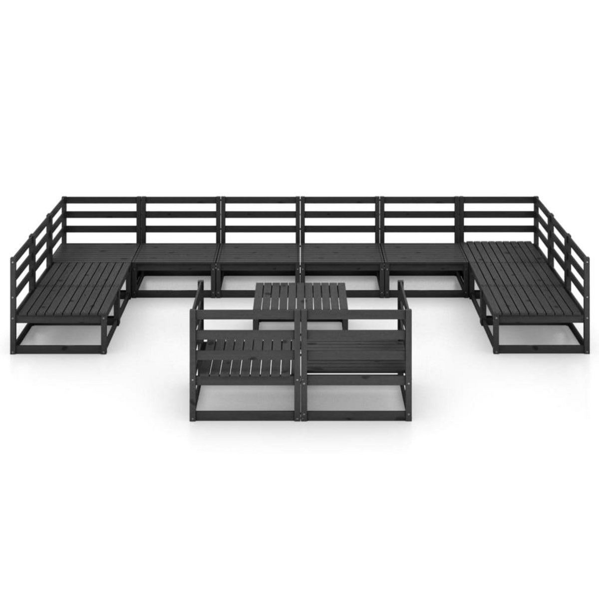 VIDAXL Salon de jardin 13 pcs bois de pin massif