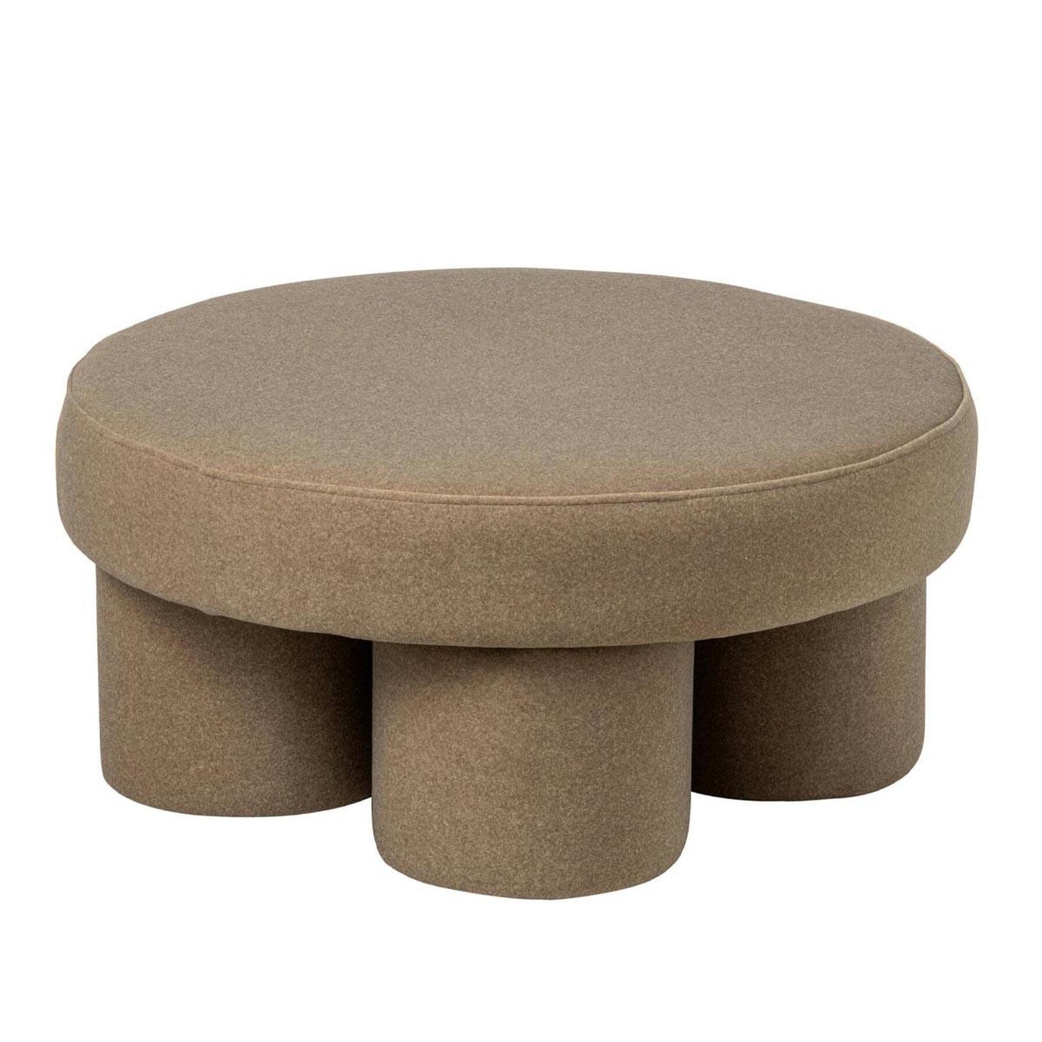 J-LINE Pouf rond sur pieds  champi  71cm beige