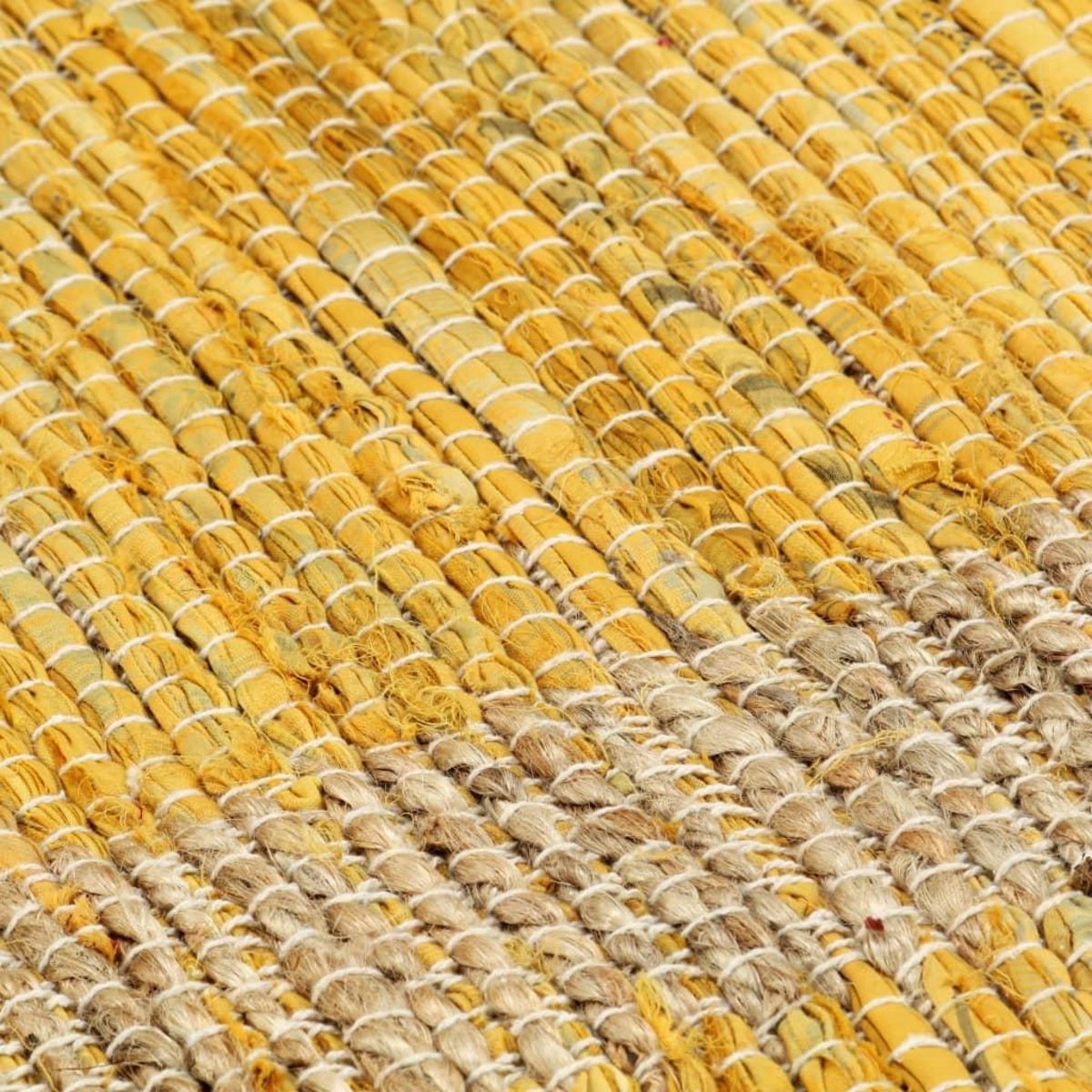 VIDAXL Tapis fait a la main jute jaune 160x230 cm