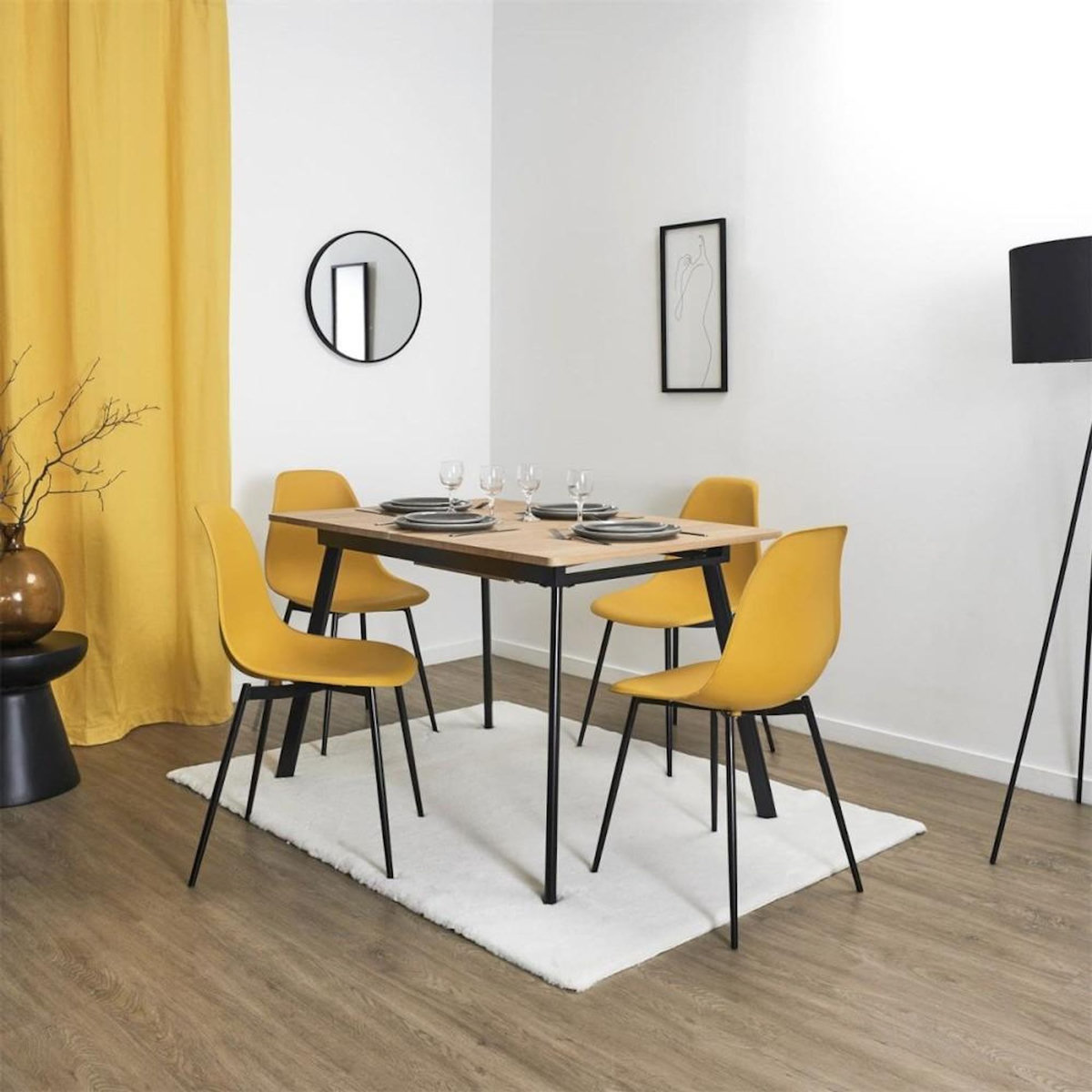 The Home Deco Factory Chaise GUSTAV jaune