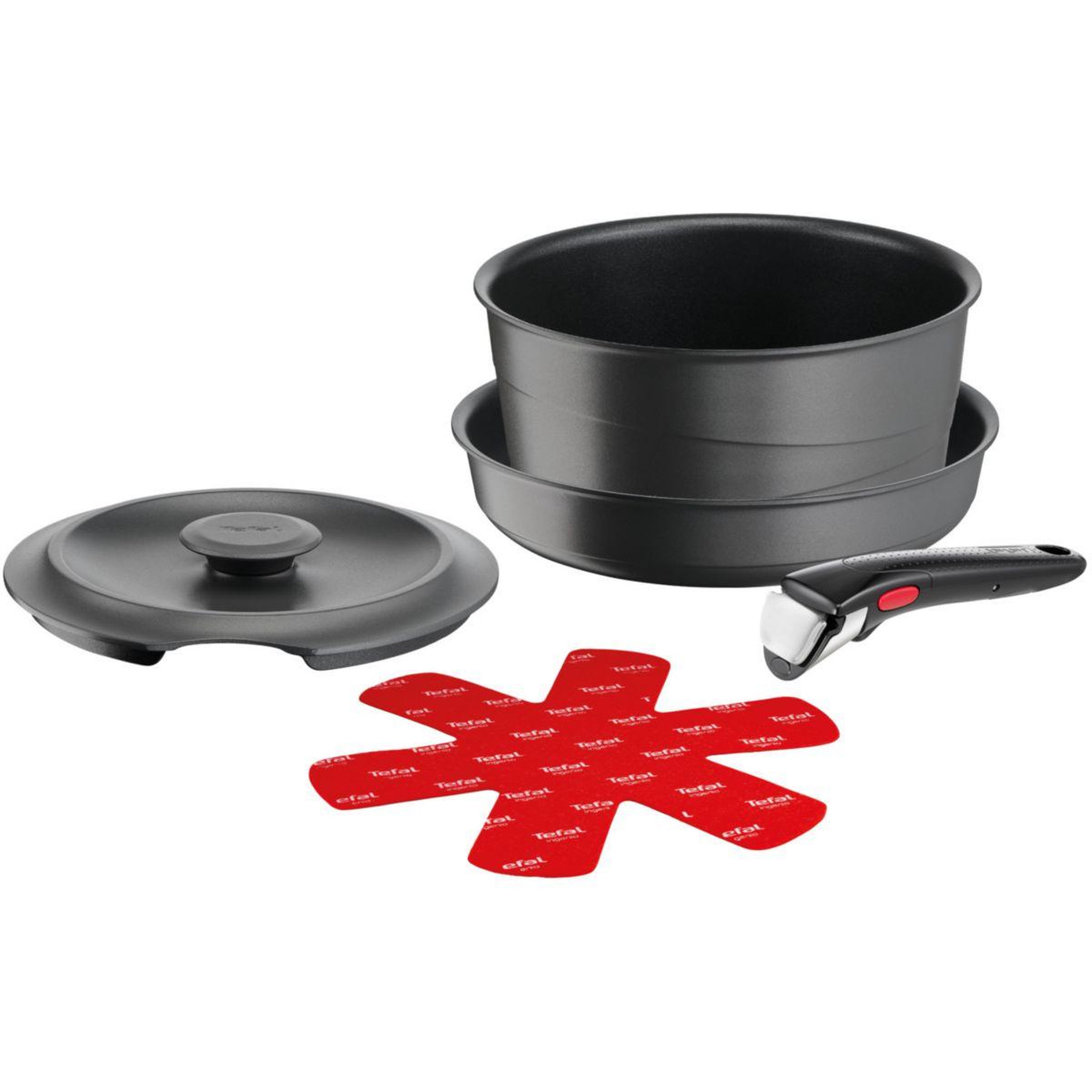 Voir la diapositive 1 : TEFAL Batterie de cuisine Ingenio Inspiration Cocotte Fonte 5pcs