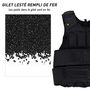 Voir la diapositive 6 : HOMCOM Gilet lesté réglable veste lestée 20 Kg max. poids amovibles entrainement musculation exercice boxe oxford noir