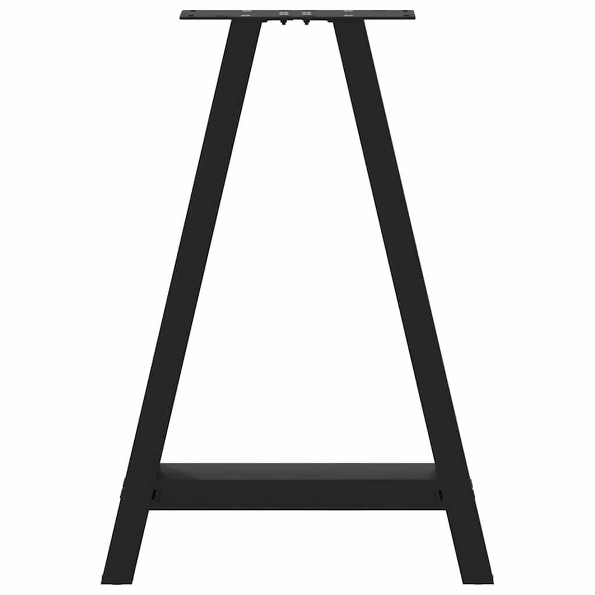 Voir la diapositive 5 : VIDAXL Pieds de table basse forme de A 2 pcs noir 50x(72-73) cm acier