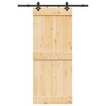 VIDAXL Porte coulissante et kit de quincaillerie 85x210 cm pin massif