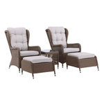 Paris Prix Salon de Jardin Lounge  Washington  103cm Naturel