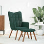 Voir la diapositive 3 : VIDAXL Chaise de relaxation avec tabouret Vert fonce Velours