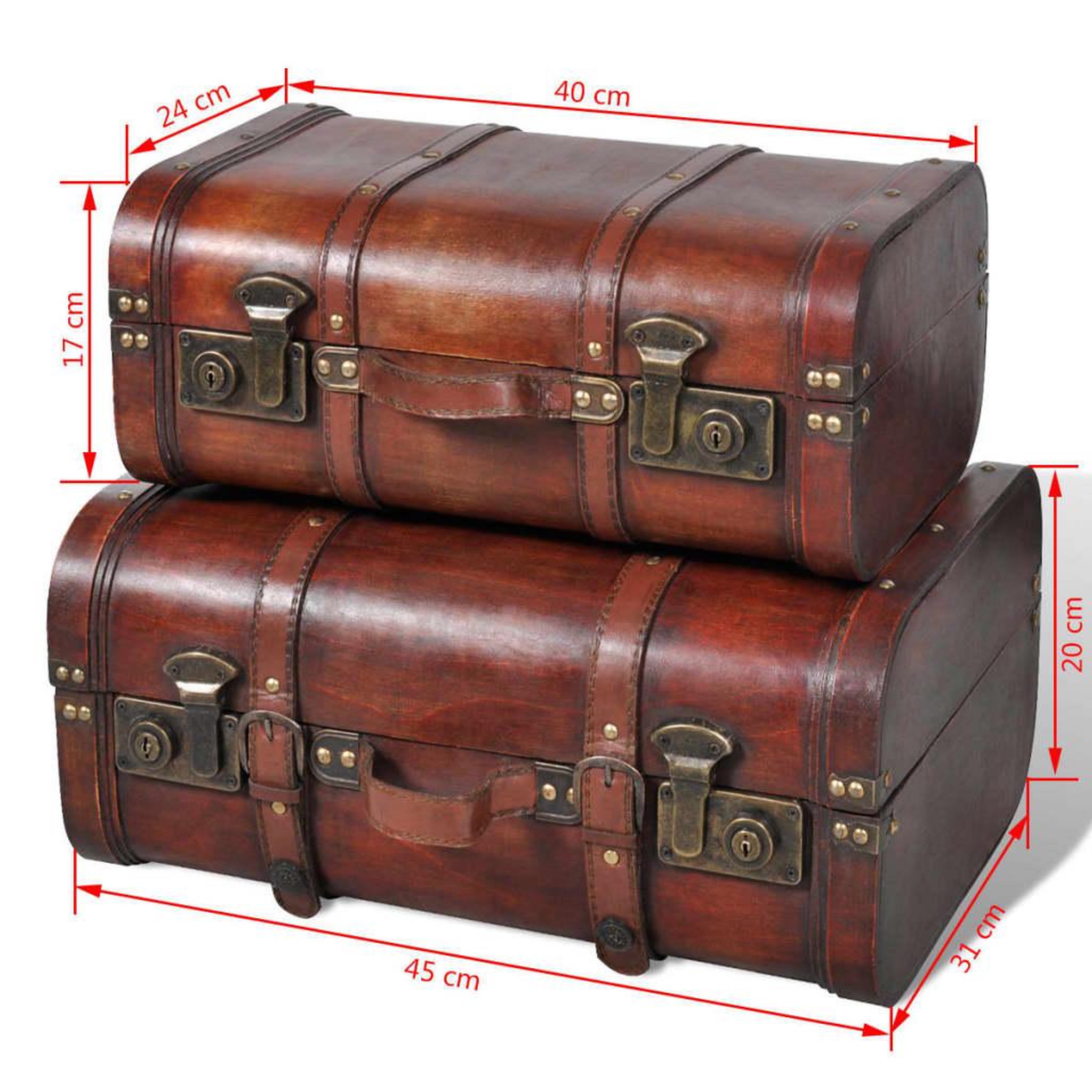 Voir la diapositive 6 : VIDAXL Coffre de rangement vintage Bois Marron 2 pcs