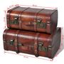 Voir la diapositive 6 : VIDAXL Coffre de rangement vintage Bois Marron 2 pcs