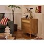Voir la diapositive 4 : BEST MOBILIER Goto - commode - effet bois et cannage - 80 cm