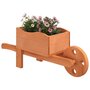 Voir la diapositive 3 : VIDAXL Jardinieres brouette 2 pcs 47x15x19 cm bois de sapin massif