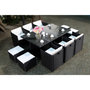 Voir la diapositive 4 : CONCEPT USINE MIAMI - Salon de jardin 10 places noir-blanc + housse de protection MIAMI