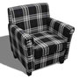 Voir la diapositive 2 : VIDAXL Fauteuil avec coussin Noir Tissu