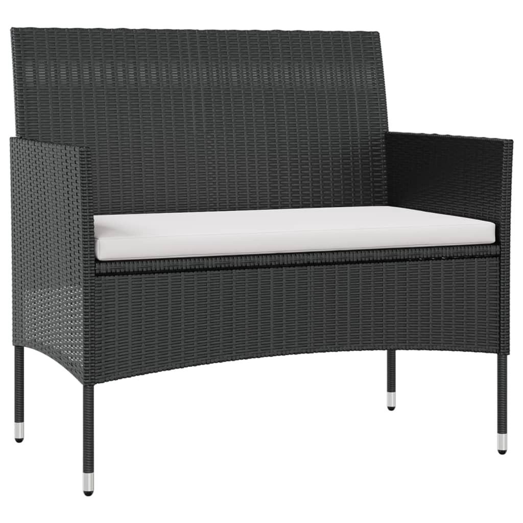 Voir la diapositive 3 : VIDAXL Salon de jardin 8 pcs avec coussins Resine tressee Noir