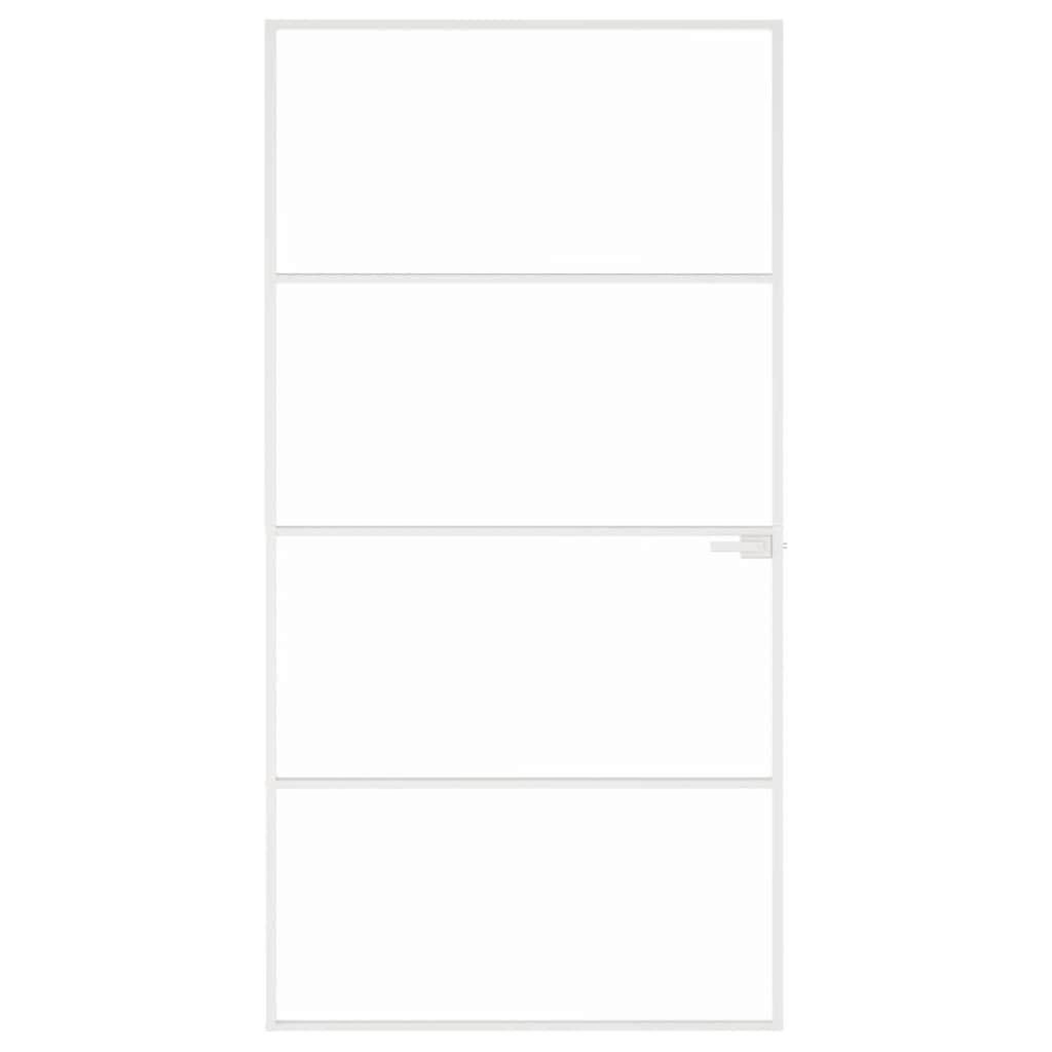Voir la diapositive 3 : VIDAXL Porte d'interieur blanc 102x201,5 cm trempe verre aluminium fin