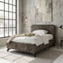 Voir la diapositive 3 : IDIMEX Lit simple LEVERDA 90 x 190 cm, revêtement en tissu