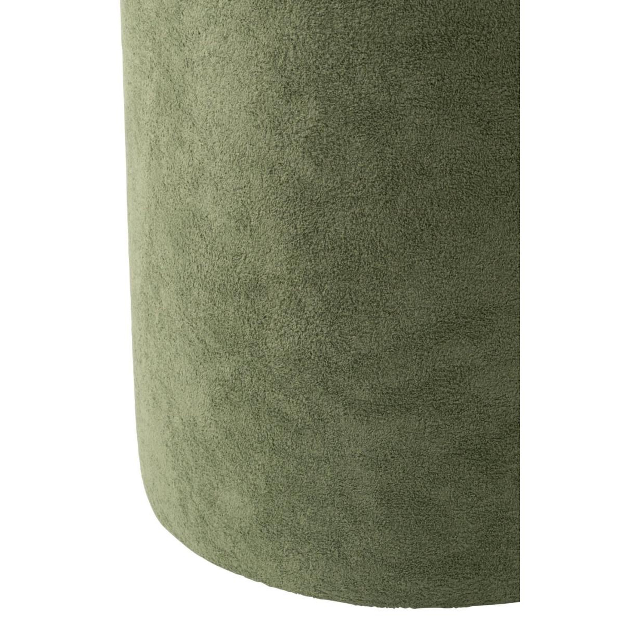 Voir la diapositive 2 : J-LINE Pouf cylindrique  moon  41cm gris vert