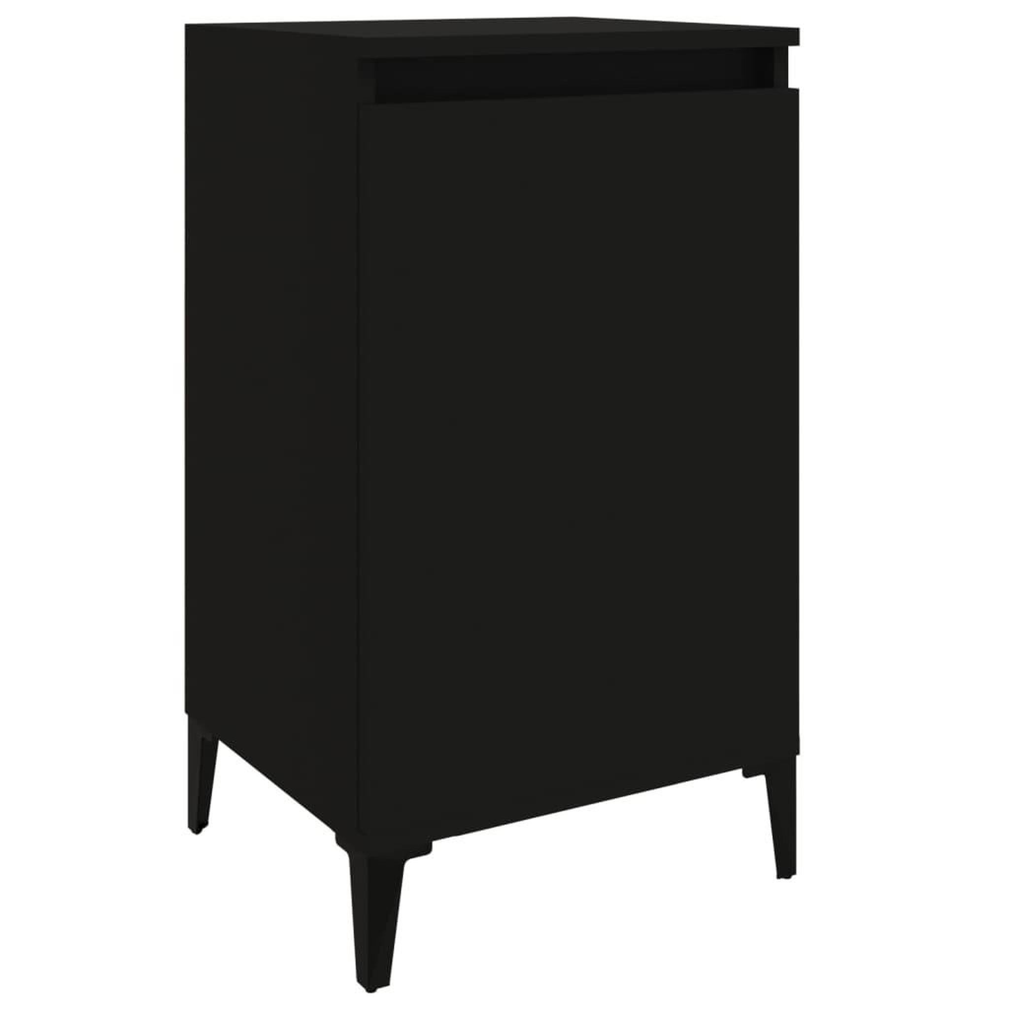 Voir la diapositive 5 : VIDAXL Tables de chevet 2 pcs noir 40x35x70 cm bois d'ingenierie