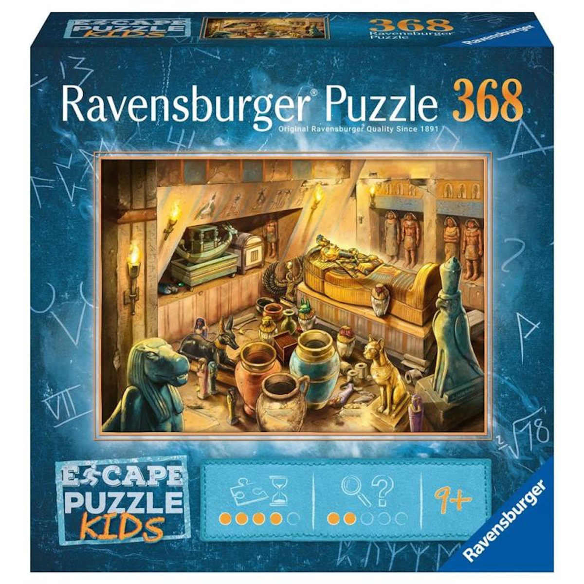 RAVENSBURGER Puzzle Escape 368 pièces – Égypte ancienne – Jeu d’énigmes Ravensburger – Aventure et mystère – Ravensburger