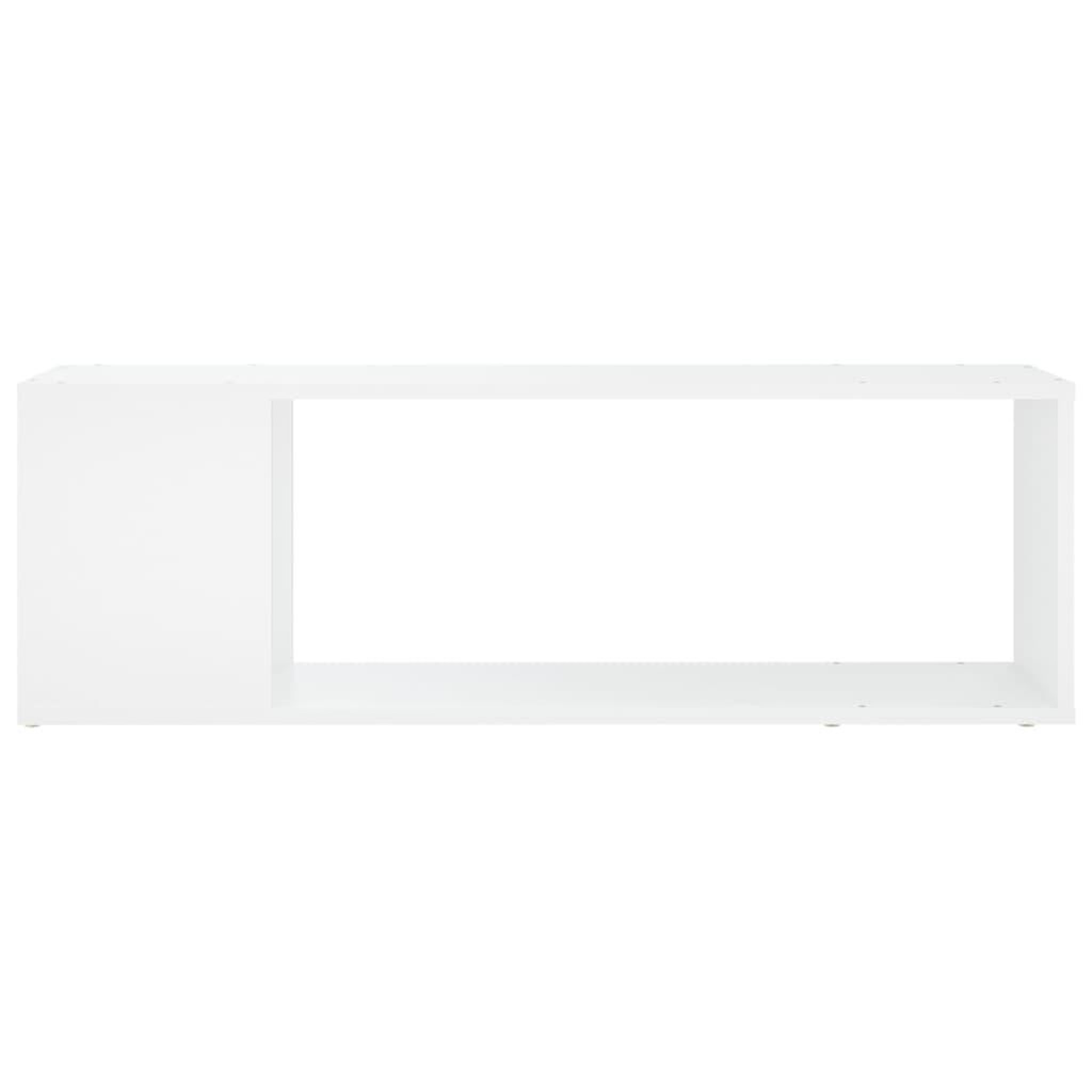 Voir la diapositive 3 : VIDAXL Meuble TV Blanc 100x24x32 cm Bois d'ingenierie