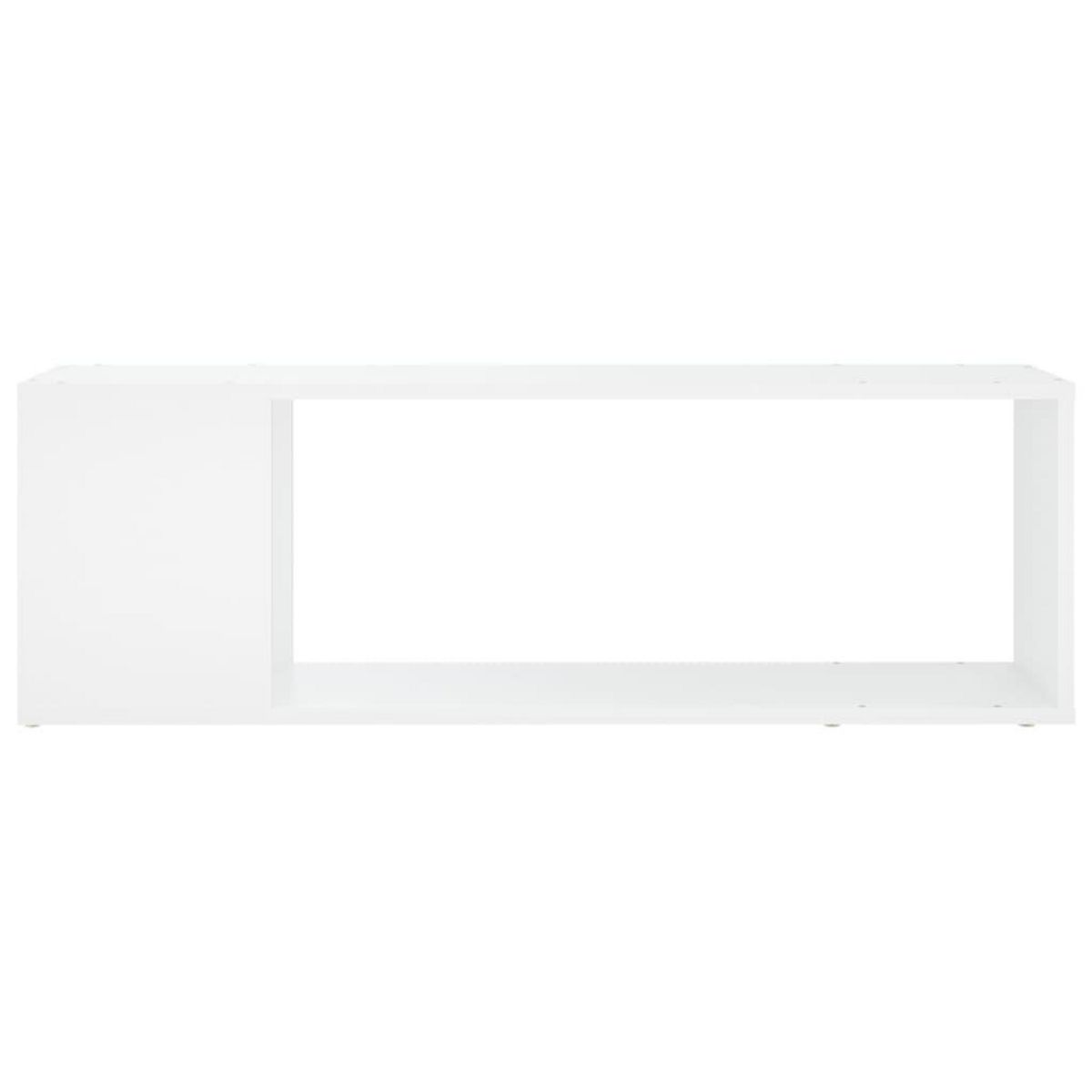VIDAXL Meuble TV Blanc 100x24x32 cm Bois d'ingenierie